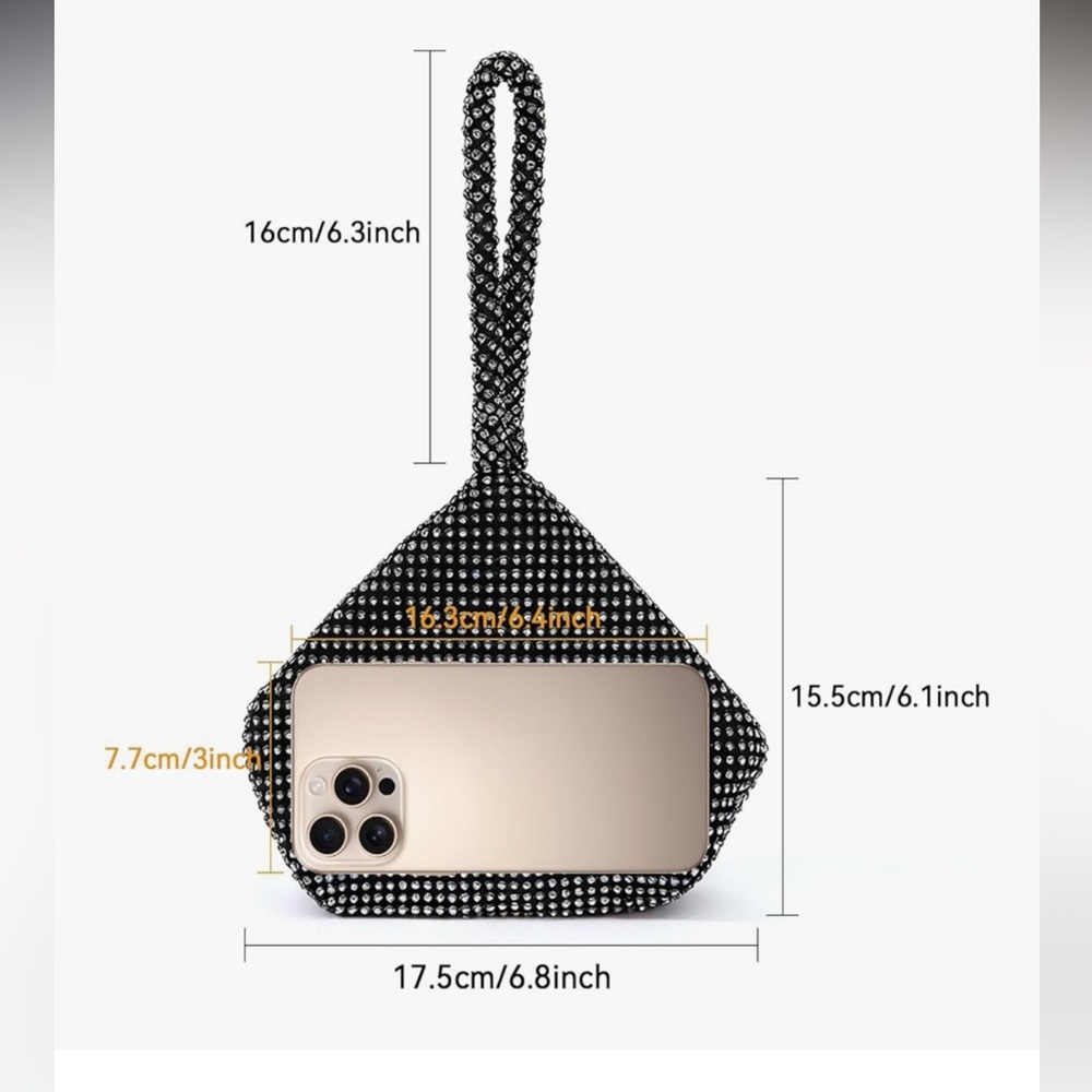 🆕 Rhinestone Evening Bag - Picture 3 of 7